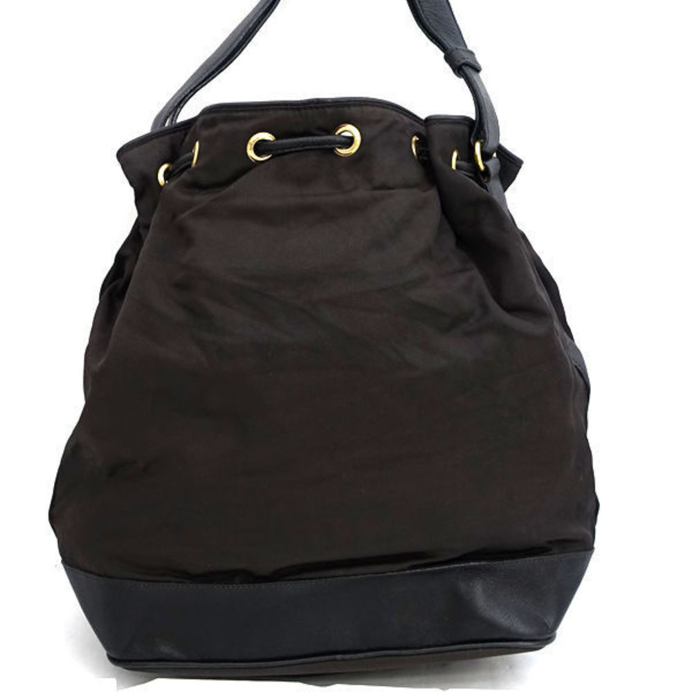 Prada Drawstring Brown Dark Purse - image 1